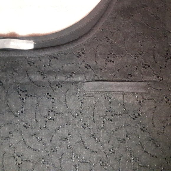 💥3/$25💥 Smartset Black Laced Top Shirt T-Shirt Blouse size XL - Picture 5 of 7